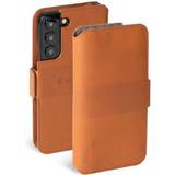 Krusell Bruna Mobilfodral Krusell Leather Phone Wallet Case for Galaxy S22