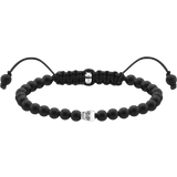 Dödskalle armband Thomas Sabo Skull Bracelet - Silver/Obsidian/Black