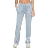 Byxor & Shorts Juicy Couture Del Ray Classic Velour Pant Blu Fog