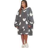 Blanket hoodie Dreamscene Heart Adult Oversized Blanket Hoodie Charcoal