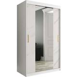 Guld Garderober Barnrum Furniturebox med Speglar Kant Marmesa 120 Marmormönster - Vit/Guld