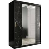 Svarta Spjälskydd Barnrum Furniturebox med Speglar Kant Marmesa 150 Marmormönster