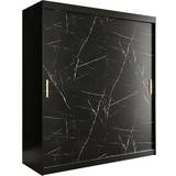 Svarta Garderober Furniturebox Marmesa 180 Marmormönster