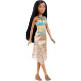Disney Princess Plastleksaker Disney Princess Princess-leksaker, ställbar Pocahontas-modedocka med glittrande kläder och accessoarer inspirerade av Disneyfilmen, presenter till barn, HLW07