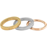 Klackringar Smyckesset Calvin Klein Women's Playful Repetition Collection Ring - Silver/Gold/Rose Gold