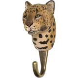 Animals Krokar & Hängare Barnrum Wildlife Garden Handsnidad krok Leopard