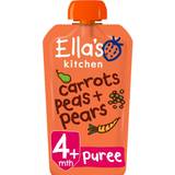 Citron/lime Barnmat & Ersättning Ella's Kitchen Carrots, Peas + Pears Puree 120g