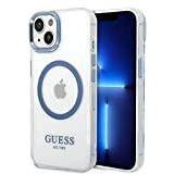 Mobiltillbehör Guess Metal Outline MagSafe Case for iPhone 14 Plus (Clear)