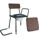 Bruna Pottor & Pallar Loops Height Adjustable Comode Chair Detachable Arms 5 Litre Potty Brown