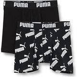 Svarta Boxershorts Barnkläder Puma Boy's Aop Boxer 2-pack - Black