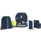 Blåa Väskor Lässig Flexy Unique skolväskaset i 7 delar marinblått