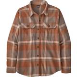 Patagonia Women's Long Sleeve Organic Cotton Midweight Fjord Flannel Shirt - Comstock/Dusky Brown