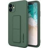 Stativ iphone Wozinsky Kickstand Case flexibelt silikonskal med stativ iPhone 12 Pro Mörkgrön