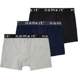 Name It Underkläder Name It Basic Boxer Shorts 3-pack - Black/Grey Melange/Dark Sapphire (13208836)