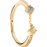 Beige Ringar Pdpaola Zena Ring - Gold/White/Beige