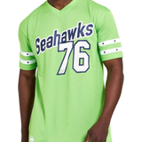 New Era Seattle Seahawks T-shirts New Era Seattle Seahawks NFL Stripe Sleeve Oversized Tee Shirt