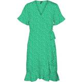 Omlottklänningar Vero Moda Henna Short Dress - Green/Bright Green