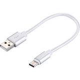 Silver - USB C-USB C - USB-kabel Kablar SiGN USB-C-kabel Nylontyg
