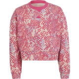 Rosa Sweatshirts Barnkläder adidas Future Icons Allover Print Sweatshirt