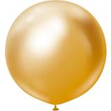 Guldiga Gigantiska Chrome Latexballonger 2-pack