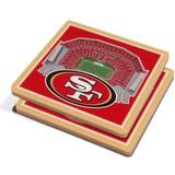 YouTheFan NFL San Francisco 49ers 3D StadiumViews Glasunderlägg 2st