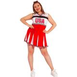 Sport - Vit Maskeradkläder Fiestas Guirca Cheerleader USA Plus Size Costume