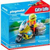 Playmobil Städer Lekset Playmobil Rescue Motorcycle with Flashing Light 71205