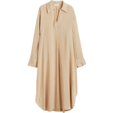 Skjortklänningar H&M Lyocell Blend Shirt Dress - Beige