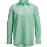 Dam - Oxfordskjortor - Skinnjackor JJXX Jamie Relaxed Poplin Shirt - Green/Green Ash