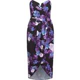 Blommiga - Långa klänningar - XXL City Chic Hydrangea Maxi Dress