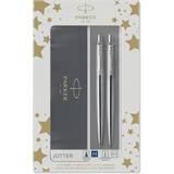 Penna 0.5 Parker Set Jotter Ballpoint Pen + Pencil Steel CT 2-pack