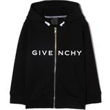 Givenchy Kid's Logo Print Zip-Up Hoodie - Black (H2530909B)