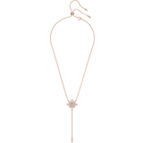 Swarovski Stella Y Necklace - Rose Gold/Transparent