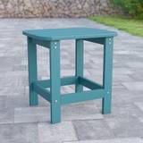Blåa - Trä Trädgårdsbord Flash Furniture Adirondack-bord polystyren Sidobord