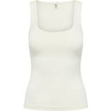 Dam - Polyamid T-shirts & Linnen Only 2-Ways Top - White