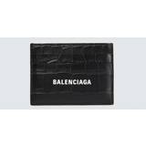 Balenciaga cardholder with logo - black - One
