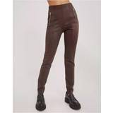 Vero Moda Dam Tights Vero Moda faux suede leggings in brown(2XL)