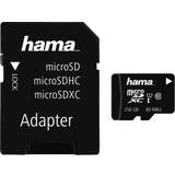 Hama Minneskort Hama micro-SD microSDHC microSDXC-kort 256 GB 80 MB/s överföringshastighet klass 10 micro-SD minneskort i miniformat mini SD t.ex. för Android-mobiltelefon, smartphone, surfplatta, Nintendo UHS-I