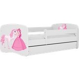 Prinsessor - Vita Sängar Furniturebox Babydreams Junior Bed with Princess and Horse 90x164cm