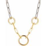 Fiorelli Halsband Fiorelli Open Circle Chain Link Necklace Yellow Gold Necklace N4505