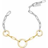 Fiorelli Armband Fiorelli Open Circle Chain Link Yellow Gold Plating Bracelet B5382