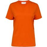 Dam - Ekologiskt material - Orange T-shirts Selected Klassiska T-shirt Orange