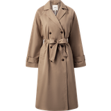 Bomull - Dam - Trenchcoats Kappor & Rockar Object Double-breasted Trenchcoat - Fossil
