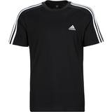 Jersey Kläder adidas Essentials Single Jersey 3-Stripes T-Shirt - Black/White