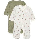 3-6M Pyjamasar Barnkläder Pippi Pyjamaser 2-pack, Deep Lichen Green