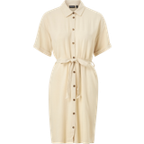 Pieces Vinsty SS Linen Shirt Dress - Birch