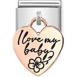 Nomination Classic Rose Gold Love My Baby Heart Pendant Charm