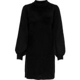 4 - Dam Klänningar JdY Loose Fit High Neck Volume Sleeves Short Dress - Black
