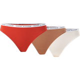 Dam - Koppar Underkläder Tommy Hilfiger 3-pack Recycled Essentials Thong Nature/Red