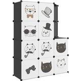VidaXL Animals Barnrum vidaXL Cube Storage Cabinet for Kids Black